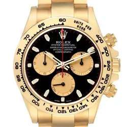 ROLEX DAYTONA COSMOGRAPH BLACK DIAL YELLOW GOLD MENS WATCH 116508