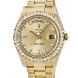 ROLEX DAY-DATE 2 218348A SOLID K18YG GENUINE DIAMONDS 218348A TO207110
