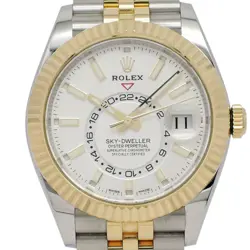 ROLEX Sky-Dweller 42 326933 YG/SS AT 18.5cm White Men's Watch Working C005958