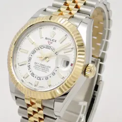 ROLEX Sky-Dweller 42 326933 YG/SS AT 18.5cm White Men's Watch Working C005958