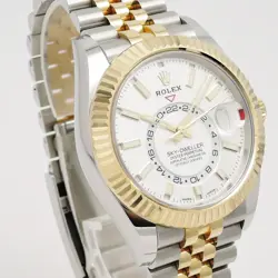 ROLEX Sky-Dweller 42 326933 YG/SS AT 18.5cm White Men's Watch Working C005958