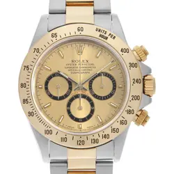 ROLEX COSMOGRAPH DAYTONA 16523 CHAMPAGNE GOLD W NUMBER SECOND HAND MENS