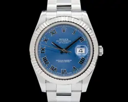 ROLEX DATEJUST II 41MM SS BLUE ROMAN DIAL