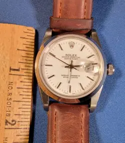ROLEX  VINTAGE OYSTER PERPETUAL DATEJUST 18K WHITE GOLD