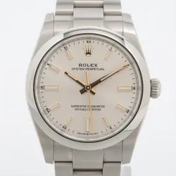 ROLEX OYSTER PERPETUAL 124200 SS SS AT SILVER-FACE 2 EXTRA LINKS