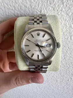 ROLEX DATEJUST SILVER MEN'S WATCH - 16014