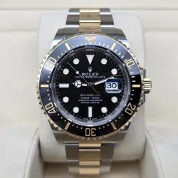 ROLEX SEA DWELLER 43MM TWO TONE 18K YELLOW GOLD 126603 WITH BOX AND CARD