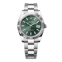 ROLEX DATEJUST 41 126334 GREEN DIAL STEEL MENS WATCH BOX PAPERS