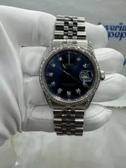 ROLEX DIAMOND BEZEL & DIAMOND DIAL JUBILEE BAND BLUE DIAL