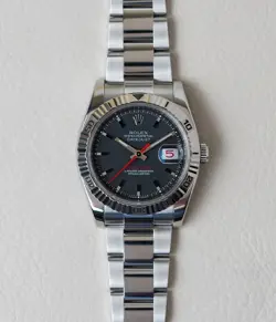 ROLEX DATEJUST TURN-O-GRAPH 116264 CHARCOAL SCRAMBLED SERIAL MEN'S AUTOMATIC