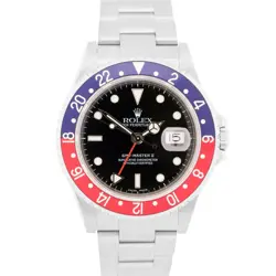 MINT 2025 CPO ROLEX GMT-MASTER II PEPSI RED BLUE STEEL NO-HOLES 40MM 16710 WATCH