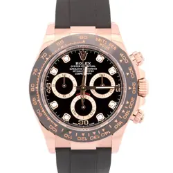 MINT 2022 PAPERS ROLEX DAYTONA BLACK DIAMOND 18K GOLD OYSTERFLEX 116515 LN BOX