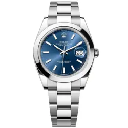 ROLEX DATEJUST 41MM BLUE DIAL OYSTER STAINLESS STEEL OYSTER MEN'S WATCH 126300