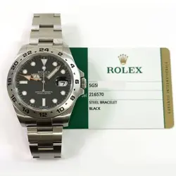 2017 ROLEX EXPLORER II, 42MM, STAINLESS STEEL, BLACK DIAL, 216570, BOX & PAPERS