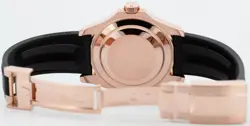 Rolex Yacht-Master 18k Rose Gold RAINBOW SAPPHIRE DIAMOND Black 40mm 116655
