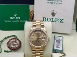 ROLEX PRESIDENT DAY DATE 18238 18K YELLOW GOLD BOX PAPER 36MM