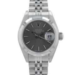 ROLEX DATEJUST 79160 26MM GREY INDEX DIAL SMOOTH BEZEL OYSTER BAND
