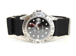 1991 ROLEX EXPLORER II 16570 BLACK DIAL 40MM AUTOMATIC GMT ON NATO STRAP