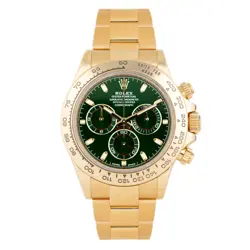 ROLEX COSMOGRAPH DAYTONA JOHN MAYER YELLOW GOLD GREEN DIAL 40MM 1166508 FULL SET