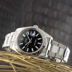 Rolex Datejust II 41mm Stainless Steel Oyster Bracelet - Black Stick Dial
