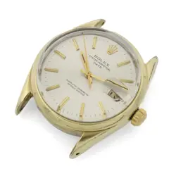 Rolex OP Date Ref. 1550 Silver Sunburst Dial Gold-Capped 34mm #W118178-1