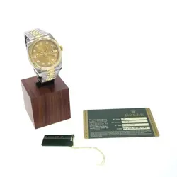 ROLEX DATEJUST 36MM 116233G CHAMPAGNE GOLD DIAL SS YG DATE AUTOMATIC MEN'S WATCH