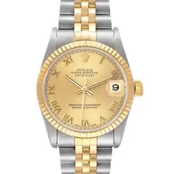ROLEX DATEJUST MIDSIZE STEEL YELLOW GOLD LADIES WATCH 78273