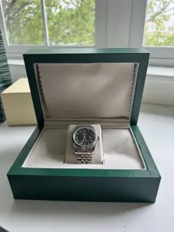 ROLEX OYSTER PERPETUAL DATEJUST II 41MM SS BLACK DIAL MEN'S WATCH