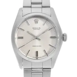 ROLEX OYSTER PRECISION 6426 SILVER BAR 37 NUMBER ANTIQUE MENS