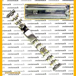 1950S GAY FRERES FRANCE YGF/SS RIVETS BRACELET 19MM STRAIGHT ENDS- ROLEX, PP, VC