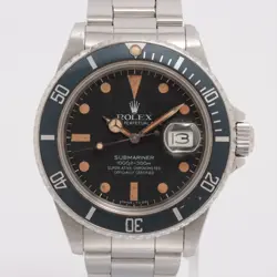 ROLEX SUBMARINER 16800 SS SS AT BLACK DIAL 1 EXTRA LINK