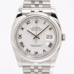ROLEX DATEJUST 116200 SS SS AT WHITE DIAL 2 EXTRA LINKS