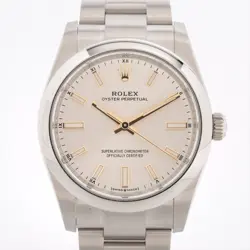 ROLEX OYSTER PERPETUAL 124200 SS SS AT SILVER-FACE