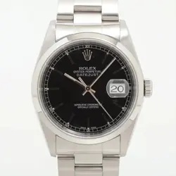 ROLEX DATEJUST 16200 SS SS AT BLACK DIAL