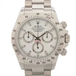 ROLEX COSMOGRAPH DAYTONA 116520 SS SS AT WHITE DIAL REPLACEMENT BLACK DIAL SOME
