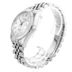 ROLEX DATEJUST 10P DIAMOND 116234G SILVER CARVING COMPUTER 5 ROWS JUBILEE 386177