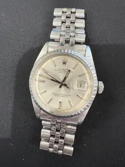 ROLEX DATEJUST STAINLESS STEEL WATCH W/ SILVER DIAL & JUBILEE BRACELET 1603 READ