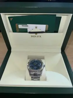 ROLEX DATE JUST OYSTER BRACELET WITH FLUTED BEZEL
