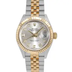 ROLEX DATEJUST 10P DIAMOND 279173G SILVER 5 ROW JUBILEE BRACELET RANDOM NUMB...