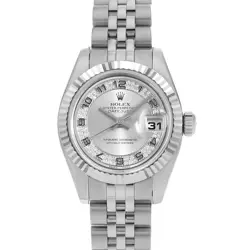ROLEX DATEJUST MILLIARD DIAMOND 179174MA GRAY ARABIAN RANDOM NUMBER SECOND H...