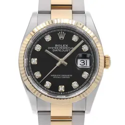 ROLEX DATEJUST 36 10P DIAMOND 126233G BLACK 3 ROW OYSTER BRACELET RANDOM NUM...