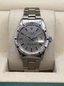 ROLEX DATE 1501 SILVER OYSTER BRACELET WITH SILVER BEZEL - RARE SIGMA DIAL