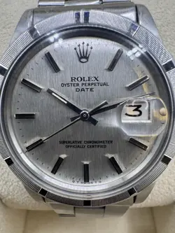 Rolex Date 1501 Silver Oyster Bracelet with Silver Bezel - RARE SIGMA DIAL