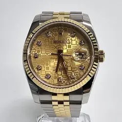 Rolex Datejust Combination Computer Dial Diamond 10P 36mm Men's Watch 116233