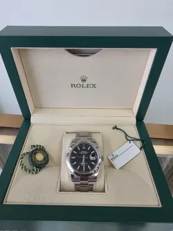 ROLEX DATEJUST 41MM 126300, BLACK DIAL, 2025 CARD, UNWORN & COMPLETE SET