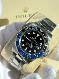 ROLEX BATMAN GMT 41MM STAINLESS STEEL OYSTER STRAP BLACK DIAL DATE WATCH 2015