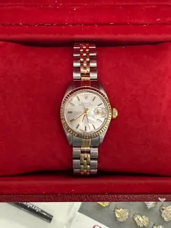 ROLEX DATEJUST TWO TONE LADIES WATCH PREOWNED AUTHENTIC