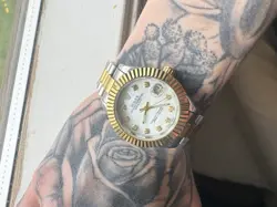 ROLEX DATEJUST 18K YELLOW GOLD/STEEL OPAL FACE