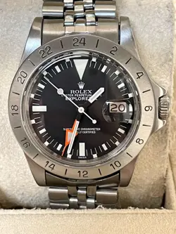 1978 ROLEX EXPLORER II STEVE MCQUEEN 1655 BLACK DIAL SS JUBILEE NO PAPERS 40MM
