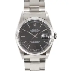 ROLEX 16200 DATEJUST BLACK MEN'S #KN354